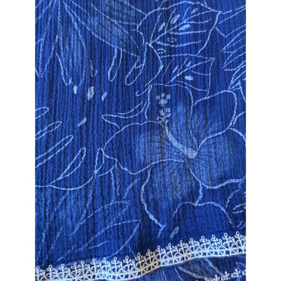 Tommy Bahama Gauze Kaftan MED Floral Tunic Top Embroider CoverUp PONCHO $175 - Picture 12 of 16